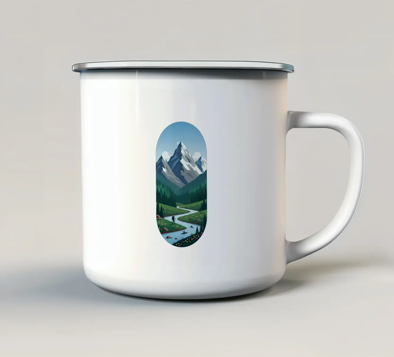 Alpine Serenity tazza in smalto da Wild Colors Gallery