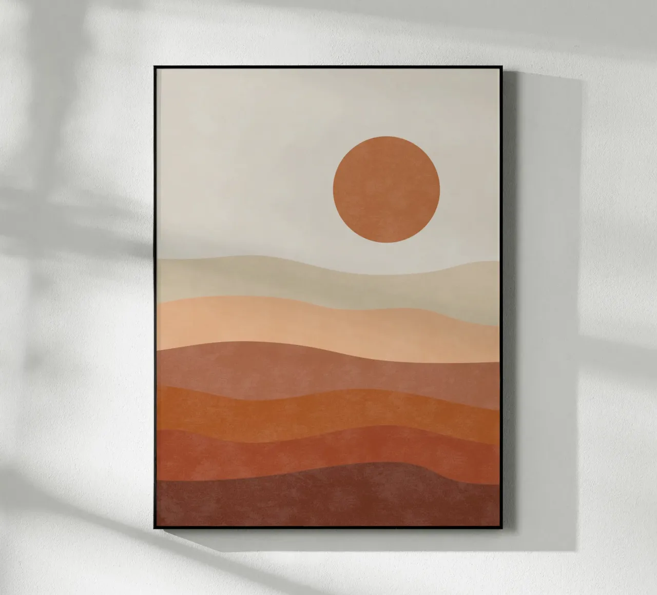 Mountain Waves Sunset plexiglass da Natural Landscapes by Palmartprints