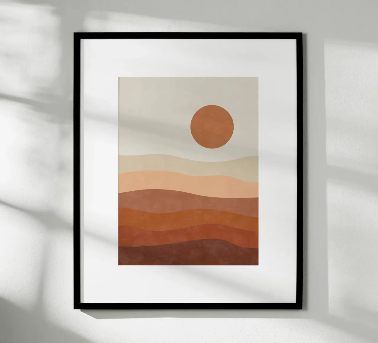 Mountain Waves Sunset poster da Natural Landscapes by Palmartprints