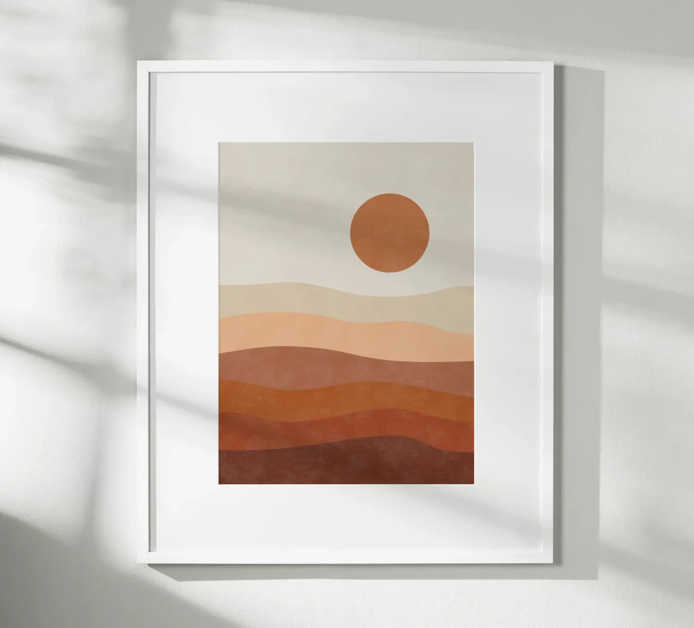 Mountain Waves Sunset poster da Natural Landscapes by Palmartprints