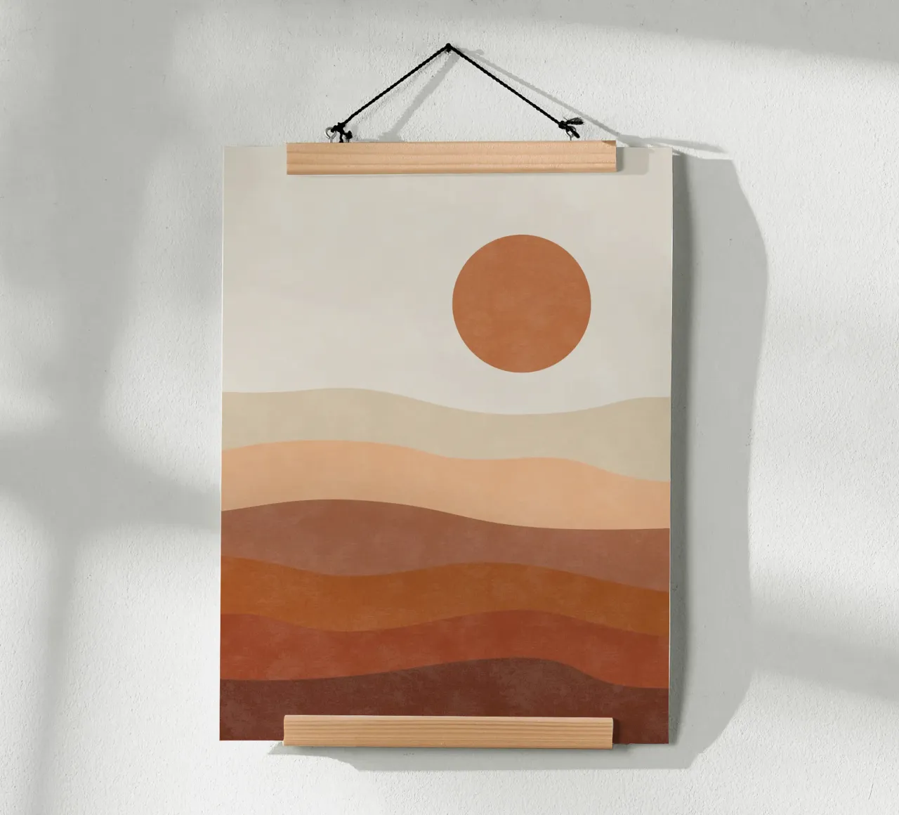 Mountain Waves Sunset poster da Natural Landscapes by Palmartprints