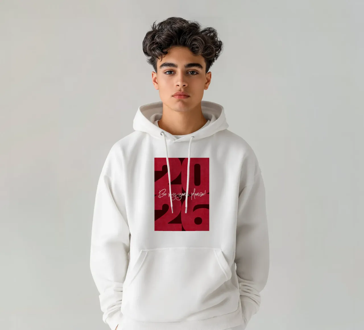 2026 Be my year, please! felpa con cappuccio da DesigndN