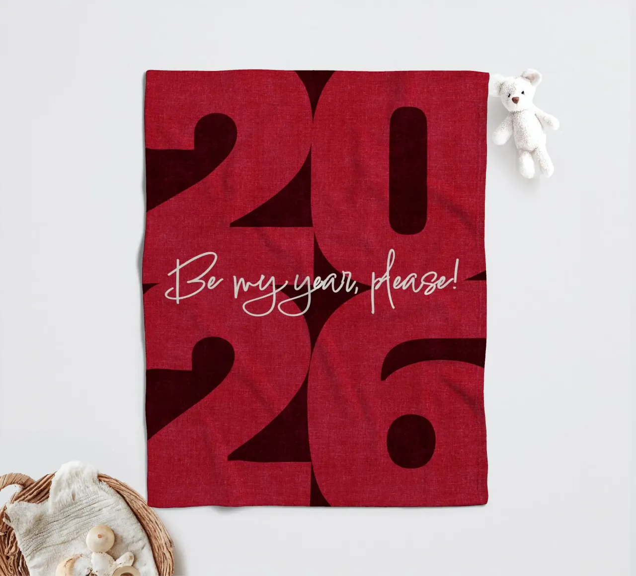 2026 Be my year, please! coperta in pile da DesigndN