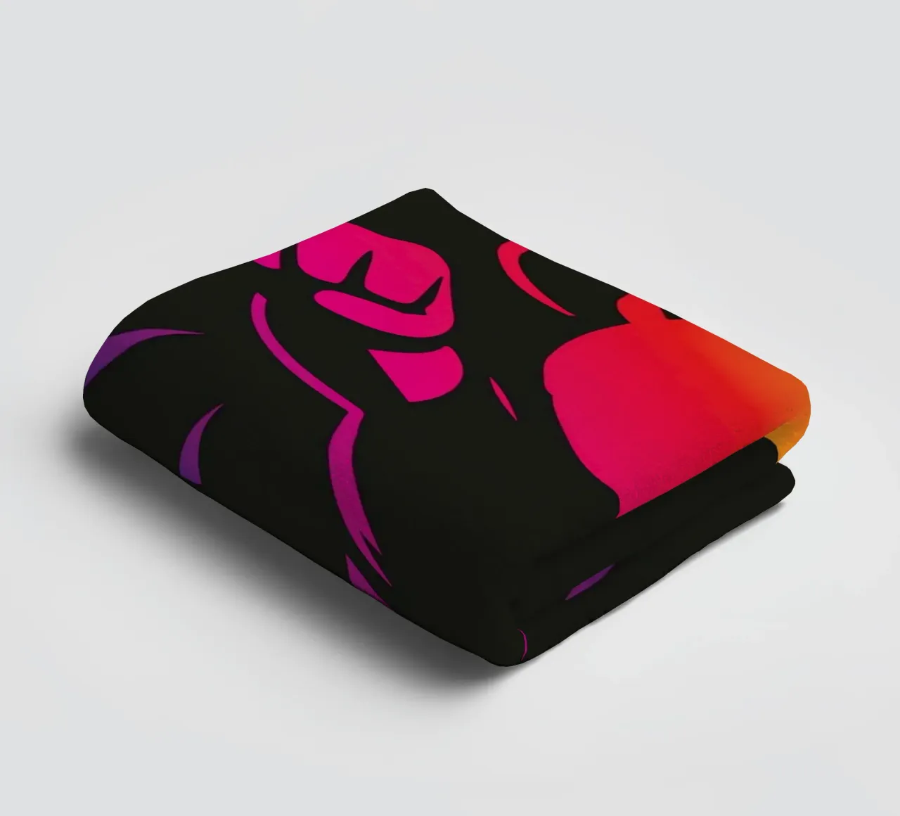 Supereroe Mouse Neon Colore Gradiente Eroe Cartoon asciugamano da bagno da nanosh