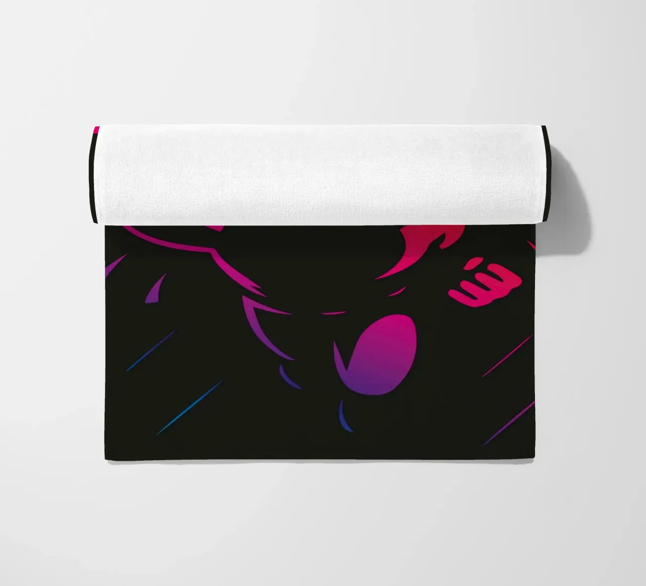 Supereroe Mouse Neon Colore Gradiente Eroe Cartoon telo mare da nanosh