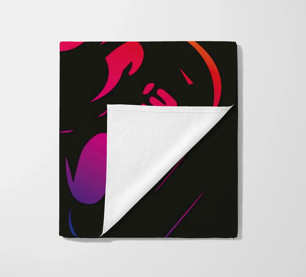 Supereroe Mouse Neon Colore Gradiente Eroe Cartoon telo mare da nanosh