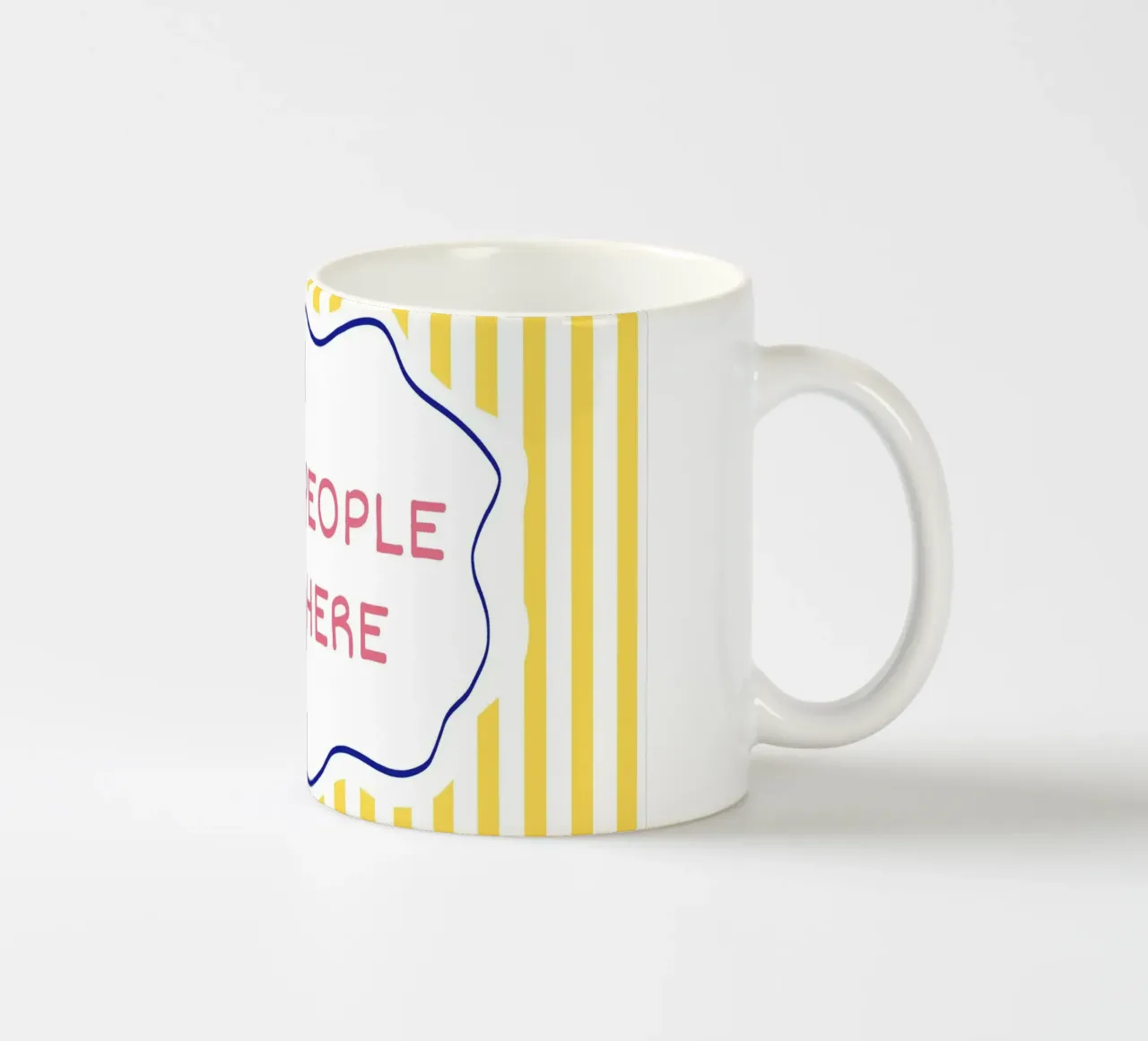 Qui vive gente in gamba tazza in ceramica da Poppya