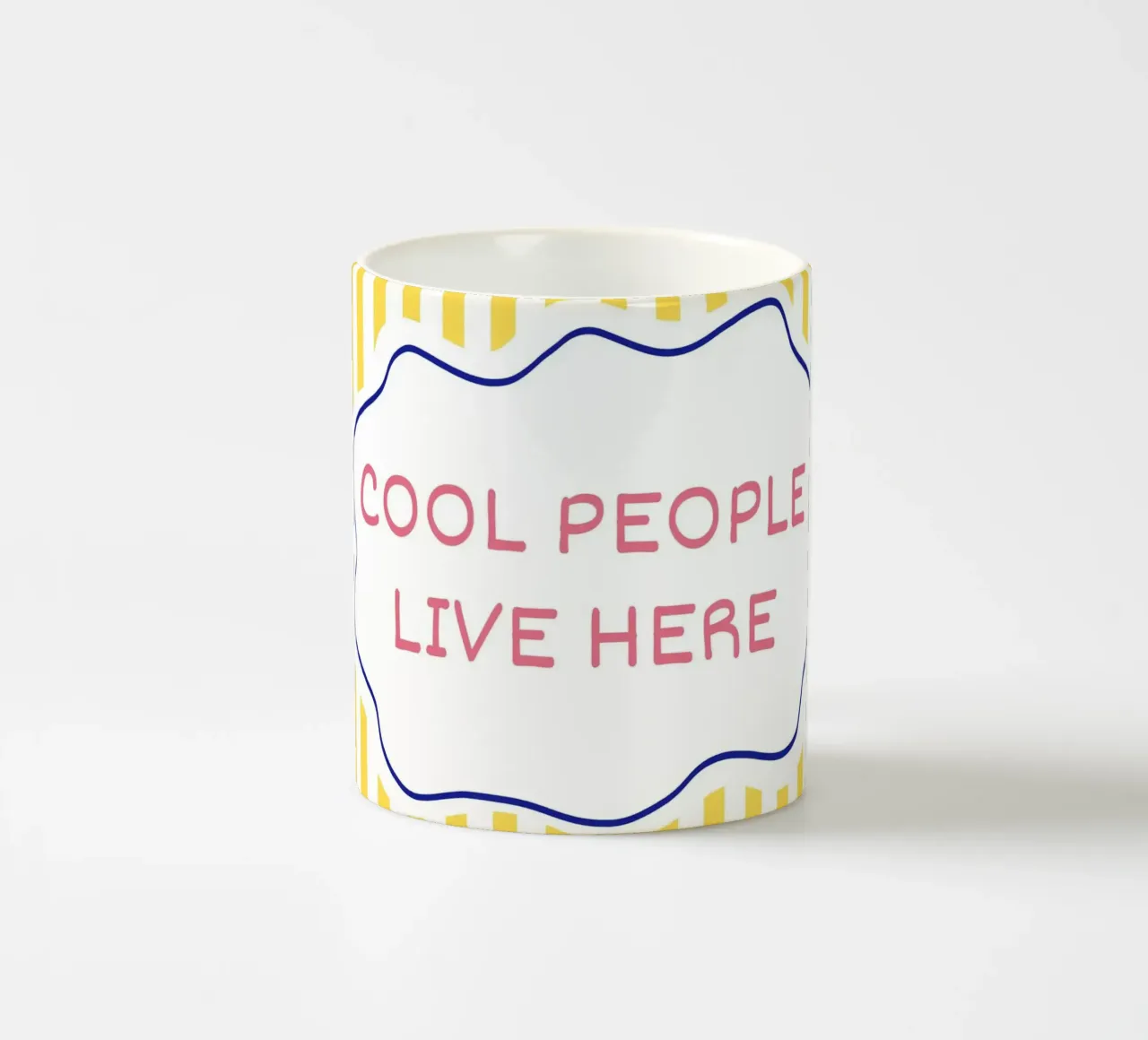 Qui vive gente in gamba tazza in ceramica da Poppya