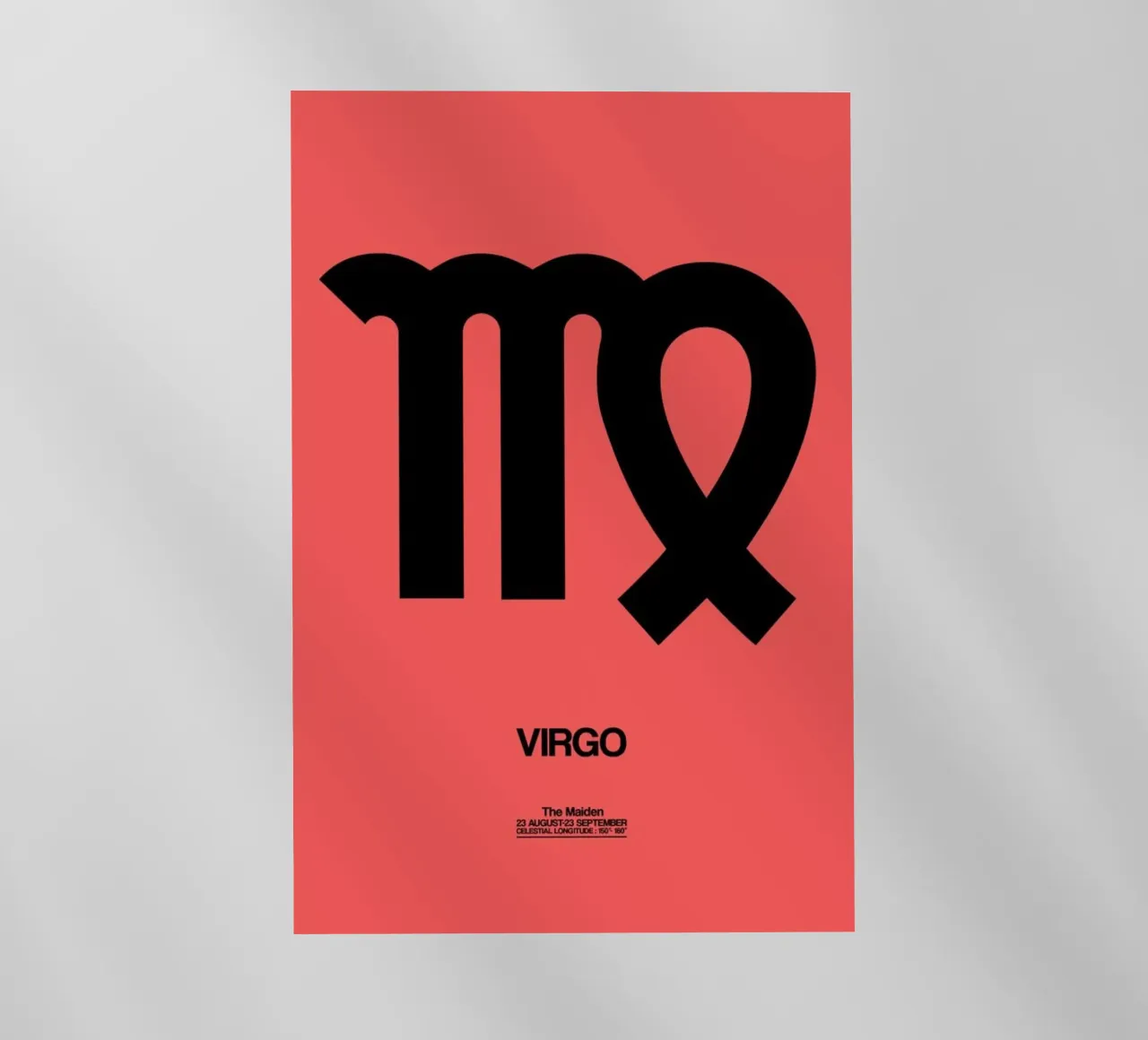 Virgo Zodiac Sign Black pellicola backlit da Naxart