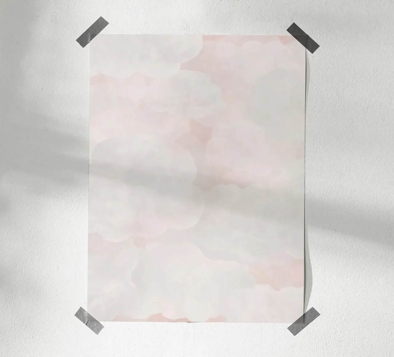 Pink Dreamy Soft Clouds 1 carta hahnemühle da Natural Landscapes by Palmartprints
