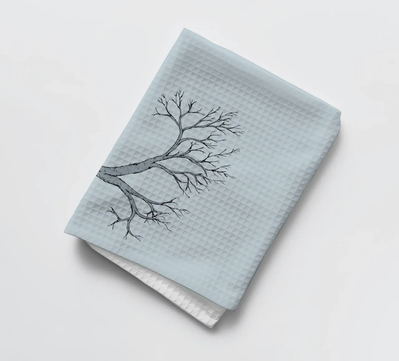 Raven pen drawing tea towel by BwiseLizzy