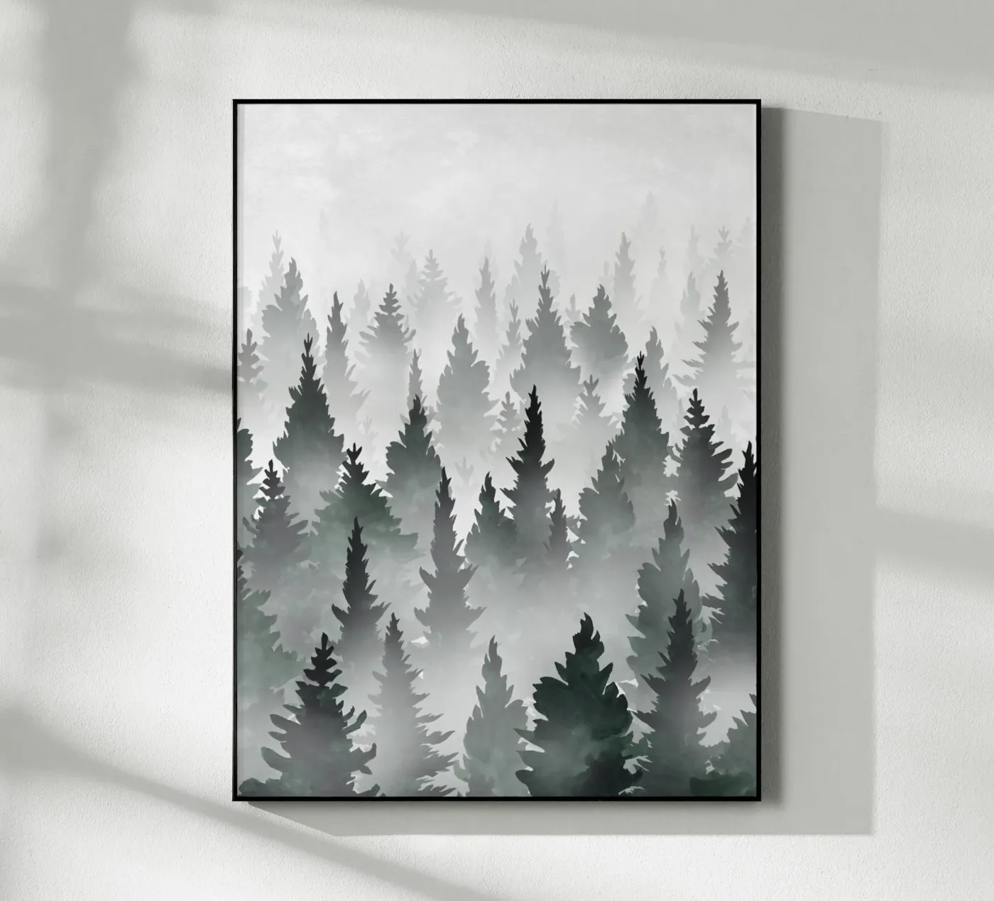 Mystical Pine Forest green plexiglass da Natural Landscapes by Palmartprints