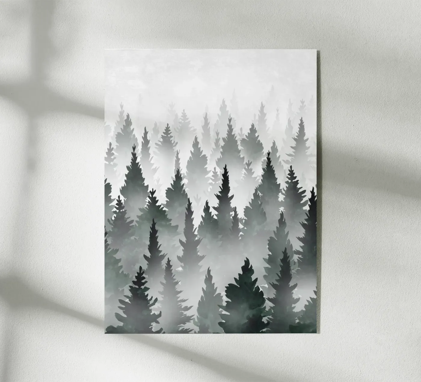 Mystical Pine Forest green plexiglass da Natural Landscapes by Palmartprints