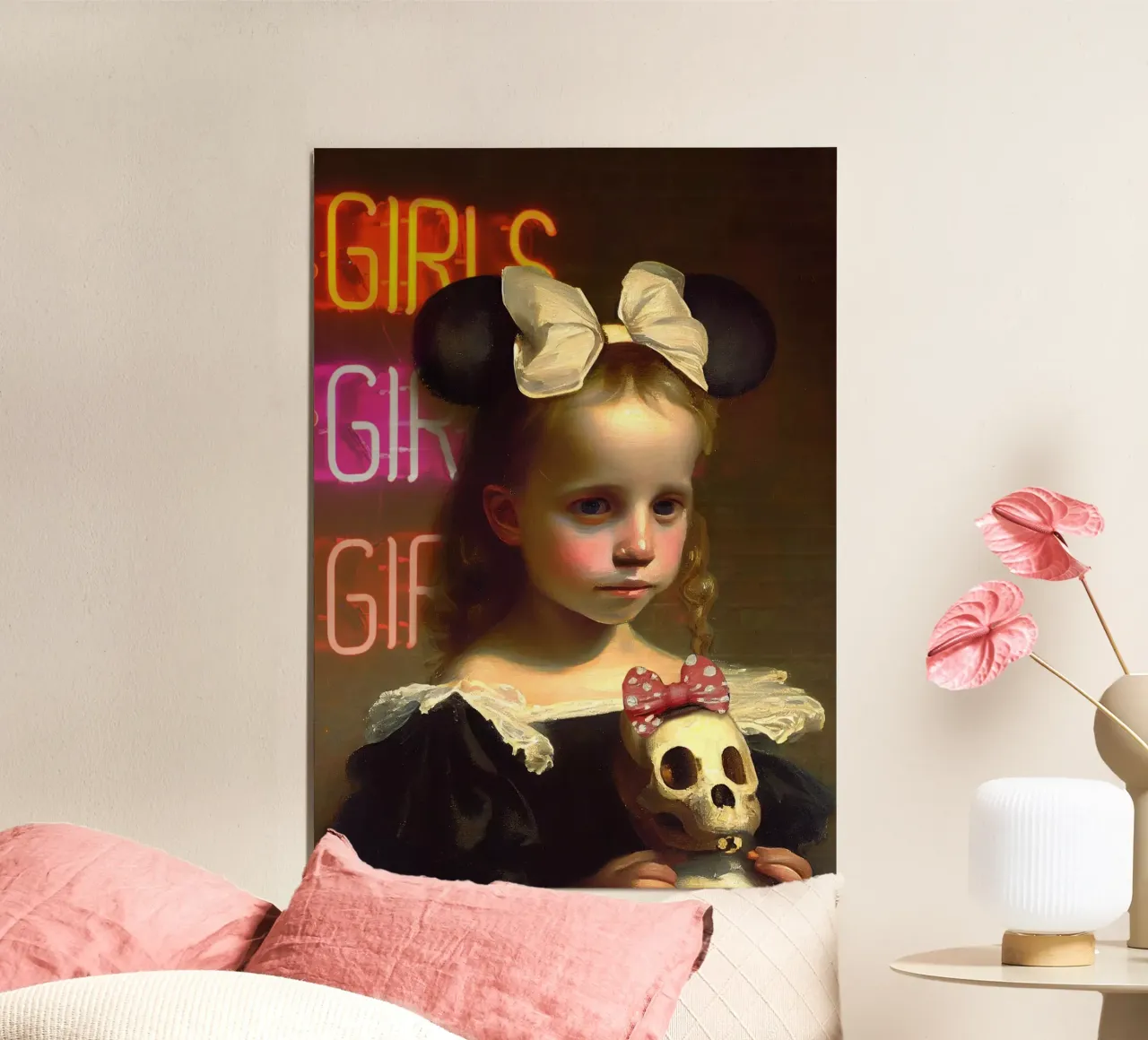 Girls just want to have fun poster con telaio in legno da Dikhotomy