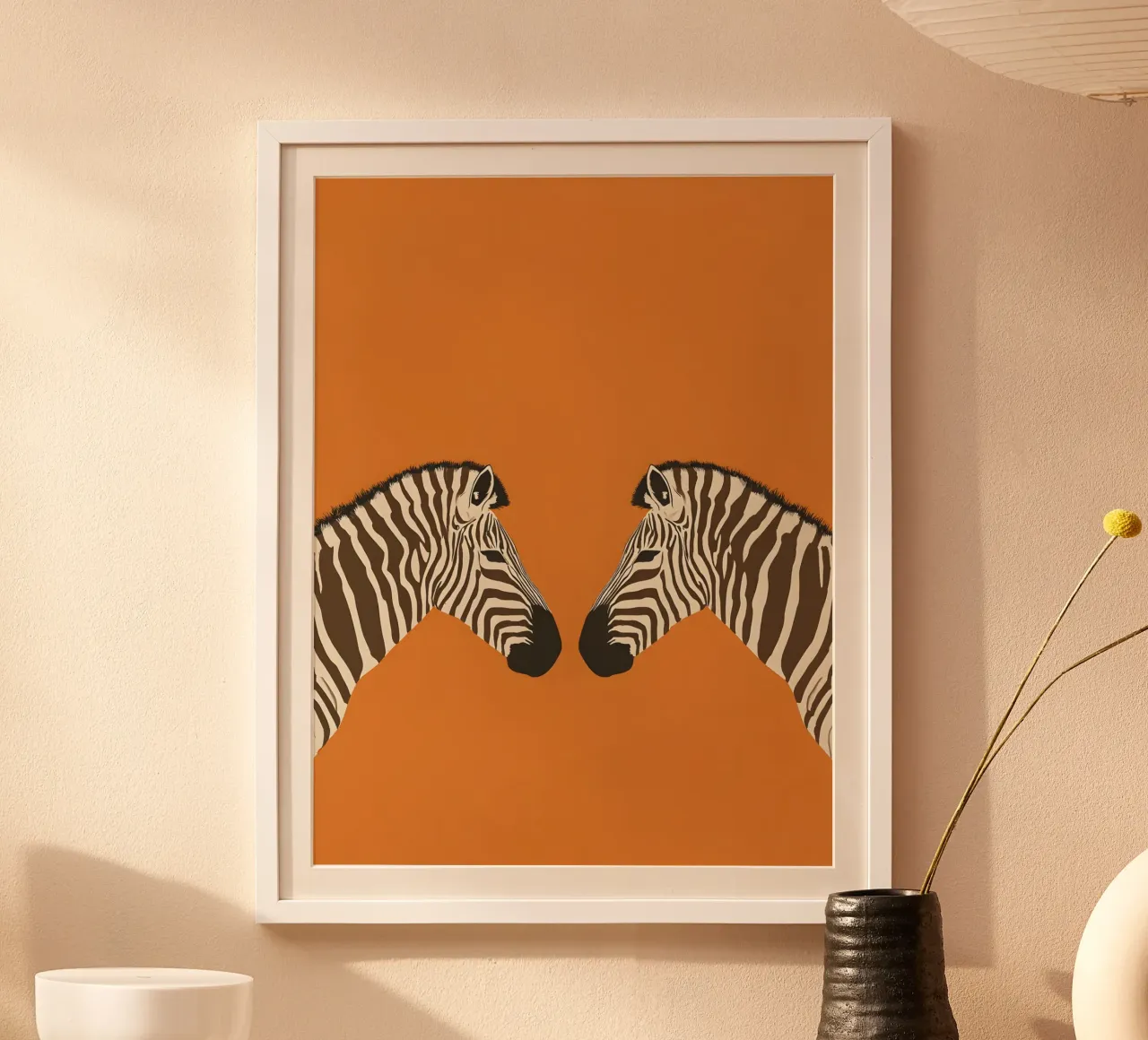 Zebra Duo – Minimal Safari Pop carta hahnemühle da Boho House