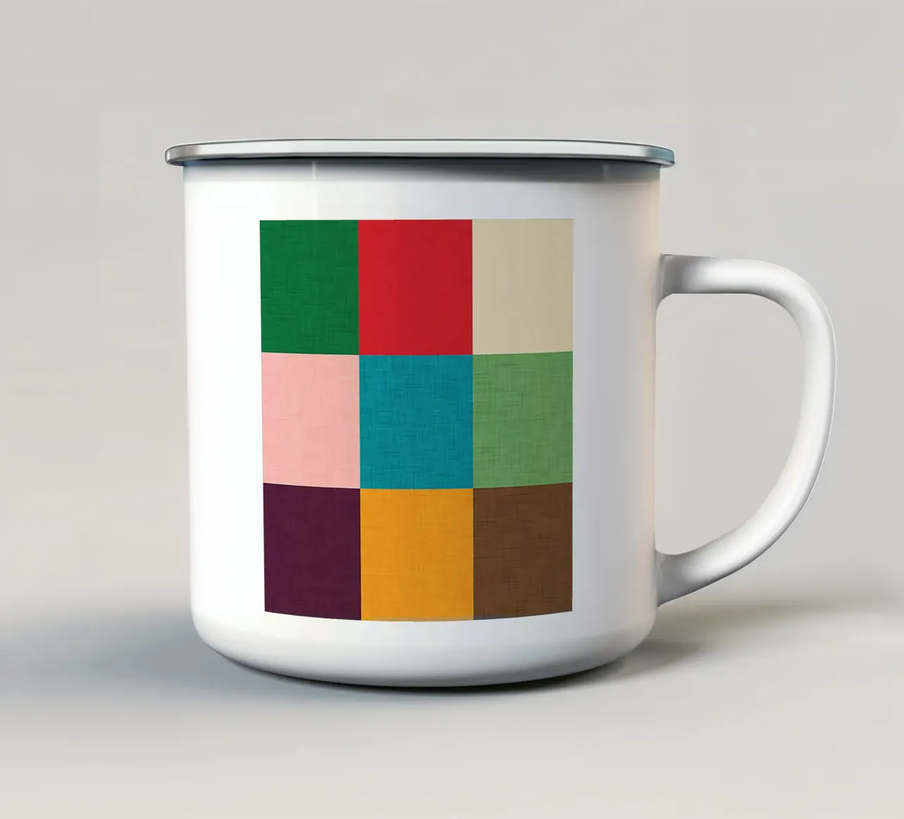 Modern Colorful Cube emaille mok van susanacosta