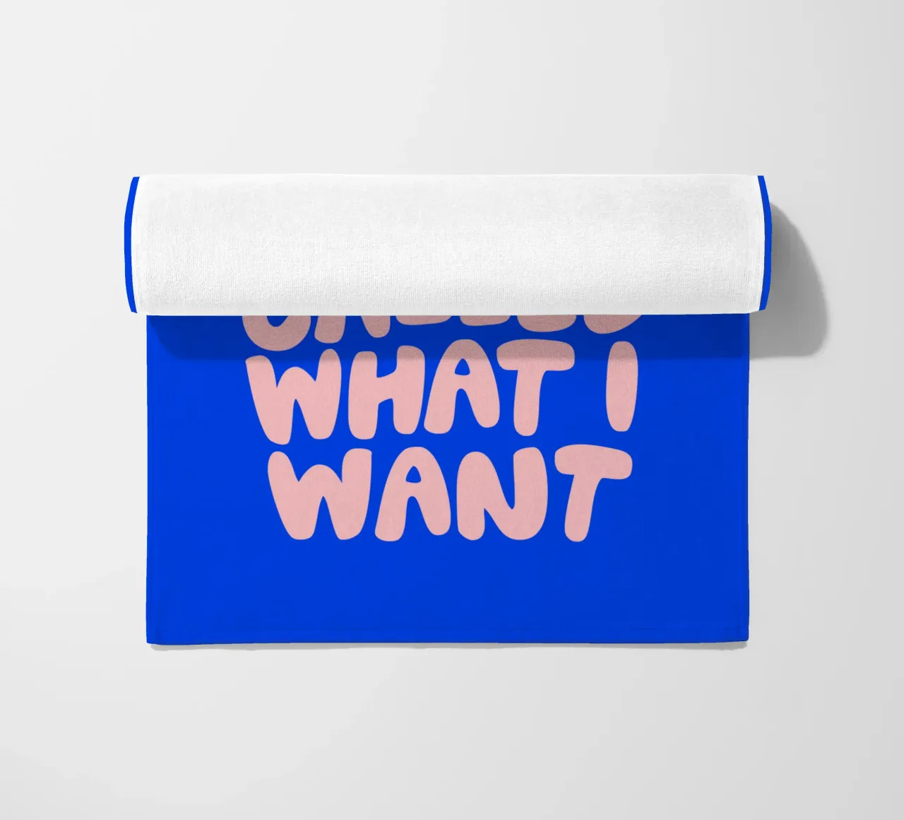 I Do a Thing Called What I Want Diseño tipográfico toalla de playa de THE MOTIVATED TYPE