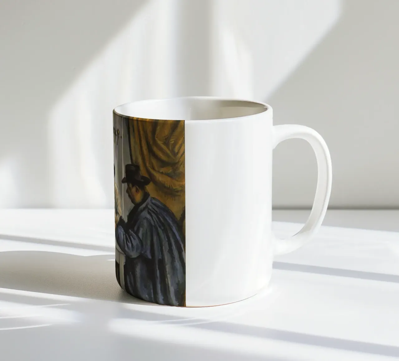 Paul Cézanne - I giocatori di carte, 1893 tazza in ceramica da Timeless Artworks