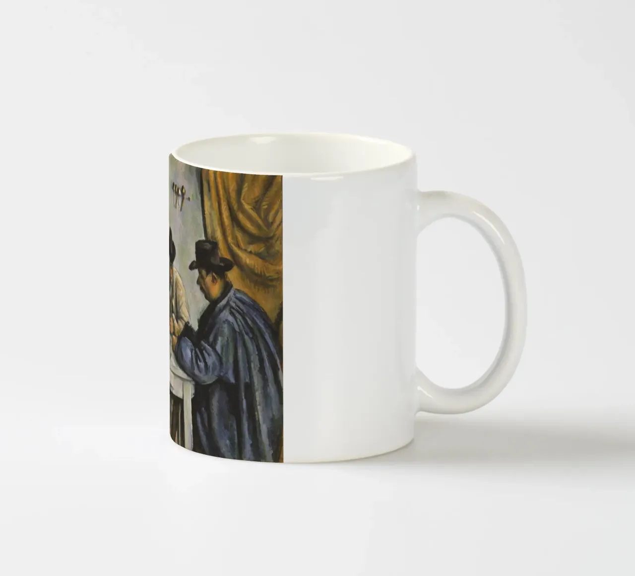 Paul Cézanne - I giocatori di carte, 1893 tazza in ceramica da Timeless Artworks