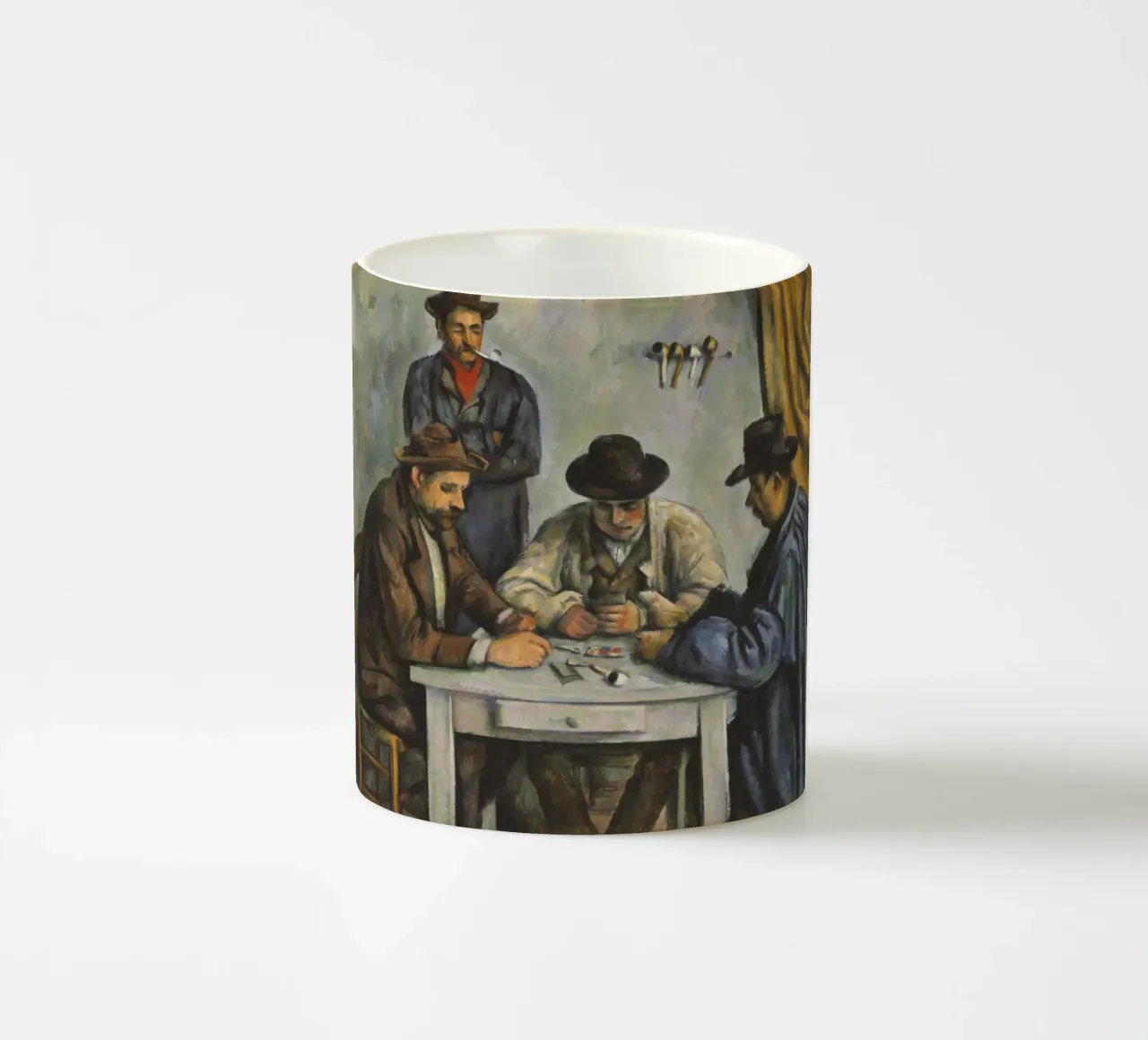 Paul Cézanne - I giocatori di carte, 1893 tazza in ceramica da Timeless Artworks