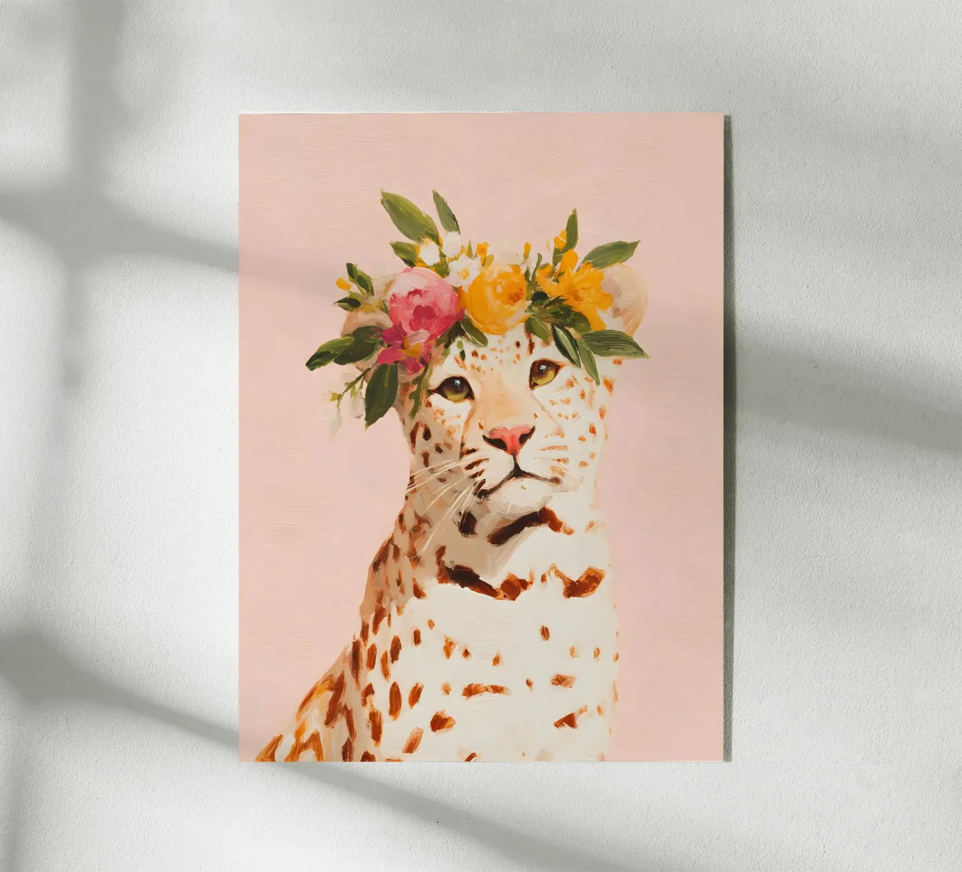 Leopard with Flower Crown plexiglass da Boho House