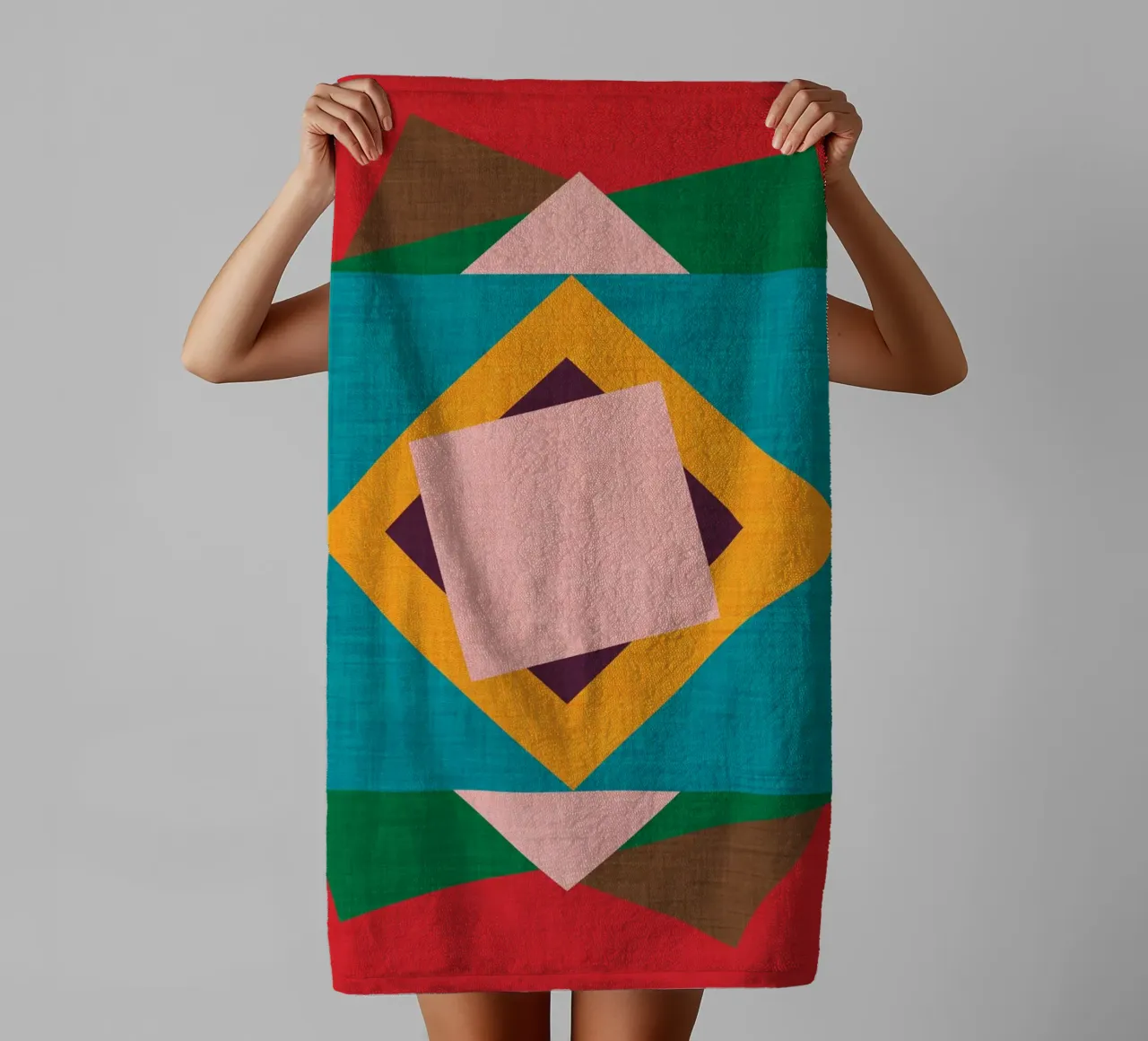 Kilim Flower - Mid Century Modern towel by susanacosta