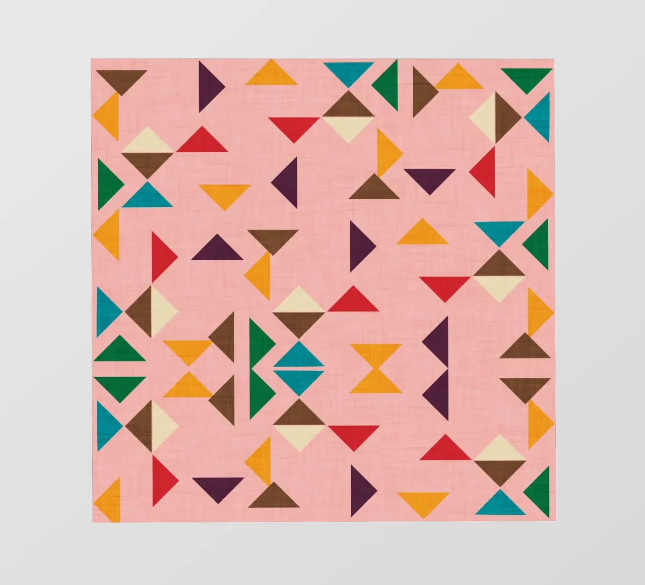 Kilim Triangle Pattern Pink - Mid Century Modern photo wallpaper by susanacosta