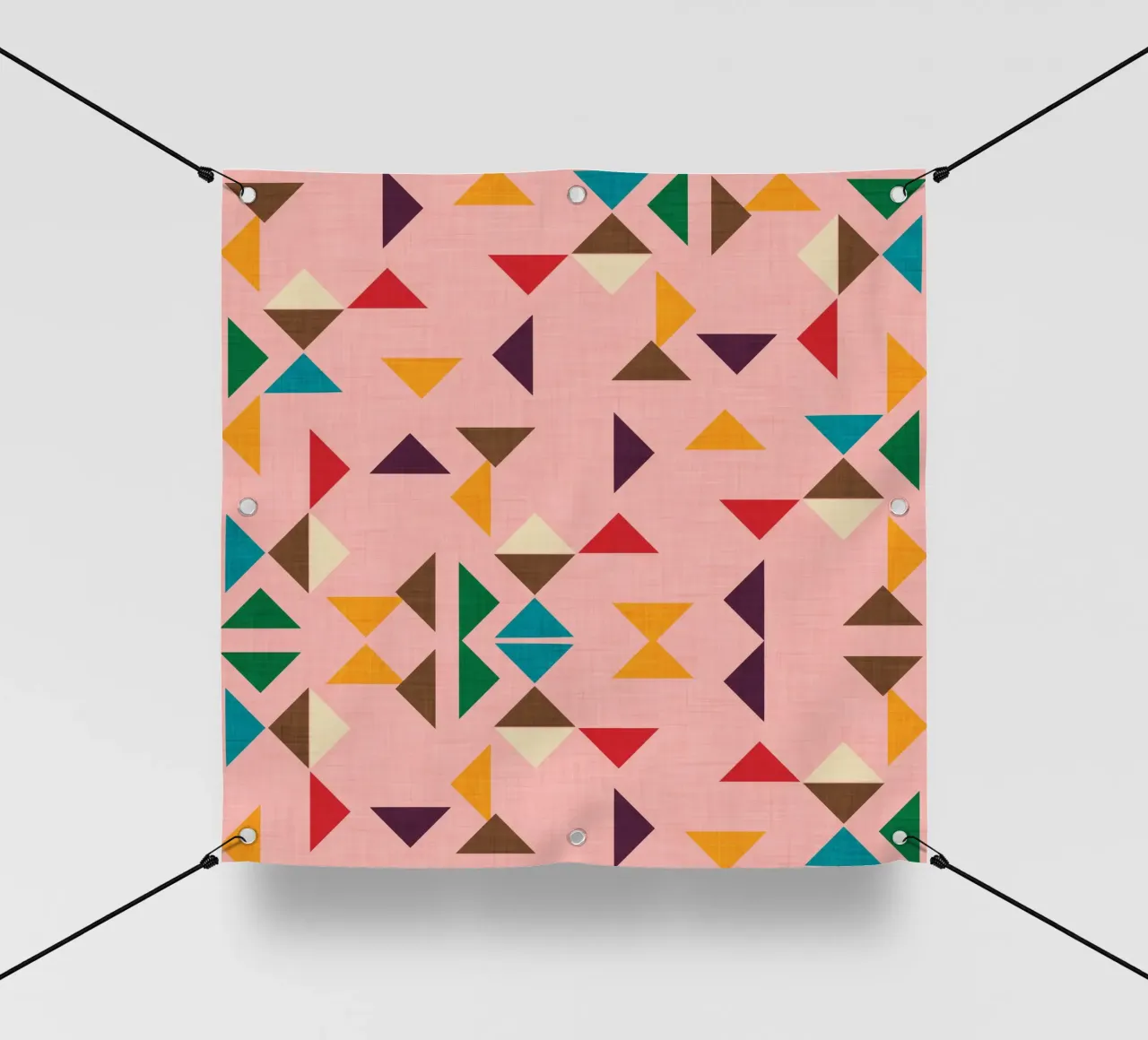 Kilim Triangle Pattern Pink - Mid Century Modern telo in pvc da susanacosta