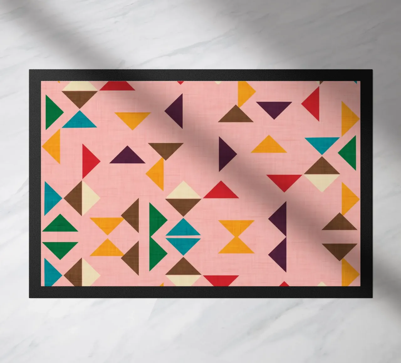 Kilim Triangle Pattern Pink - Mid Century Modern zerbino da susanacosta