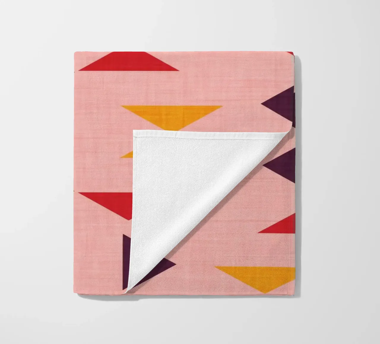 Kilim Triangle Pattern Pink - Mid Century Modern telo mare da susanacosta