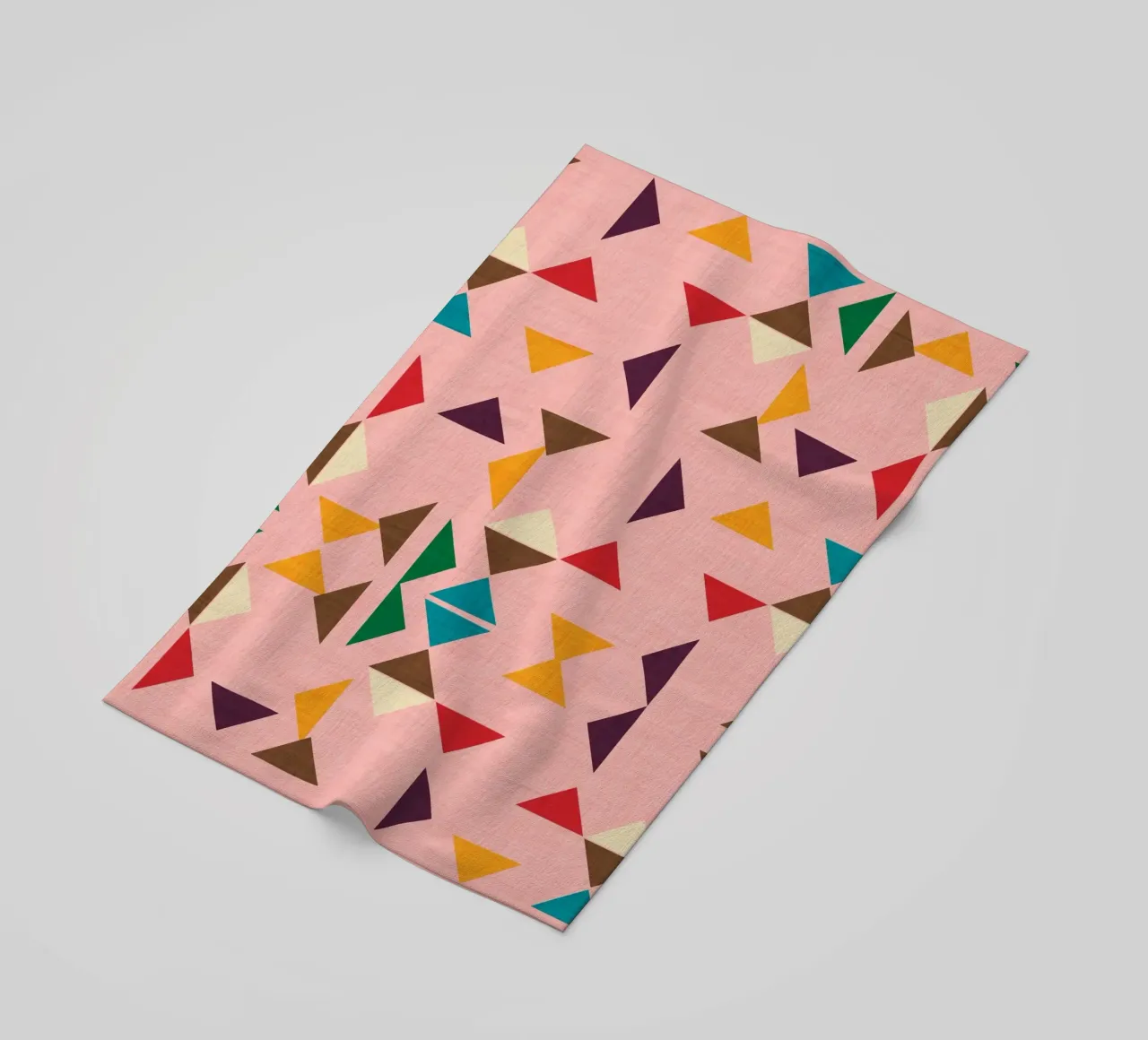Kilim Triangle Pattern Pink - Mid Century Modern telo mare da susanacosta