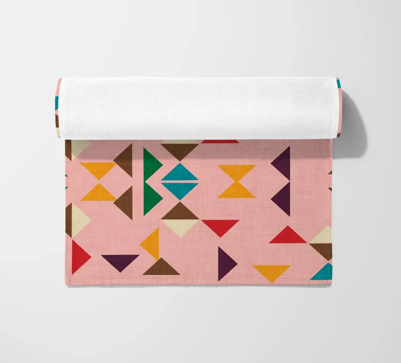 Kilim Triangle Pattern Pink - Mid Century Modern telo mare da susanacosta