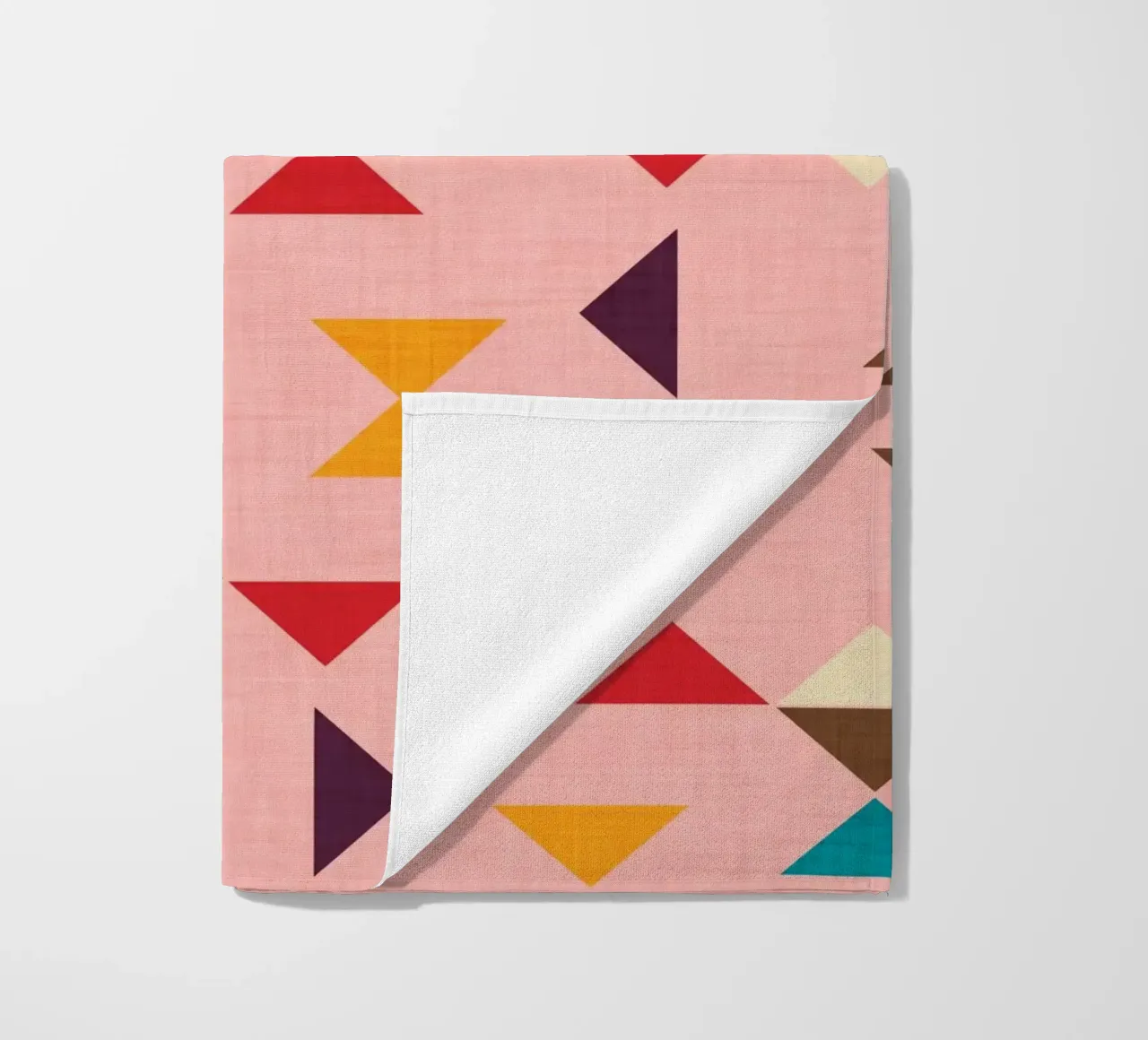 Kilim Triangle Pattern Pink - Mid Century Modern telo mare da susanacosta