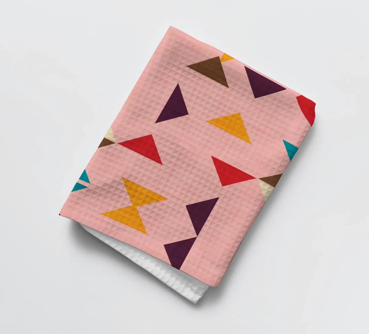 Kilim Triangle Pattern Pink - Mid Century Modern torchon de susanacosta
