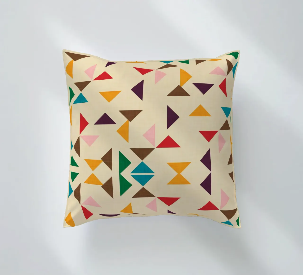 Kilim Triangle Pattern Beige - Mid Century Modern cuscino da susanacosta