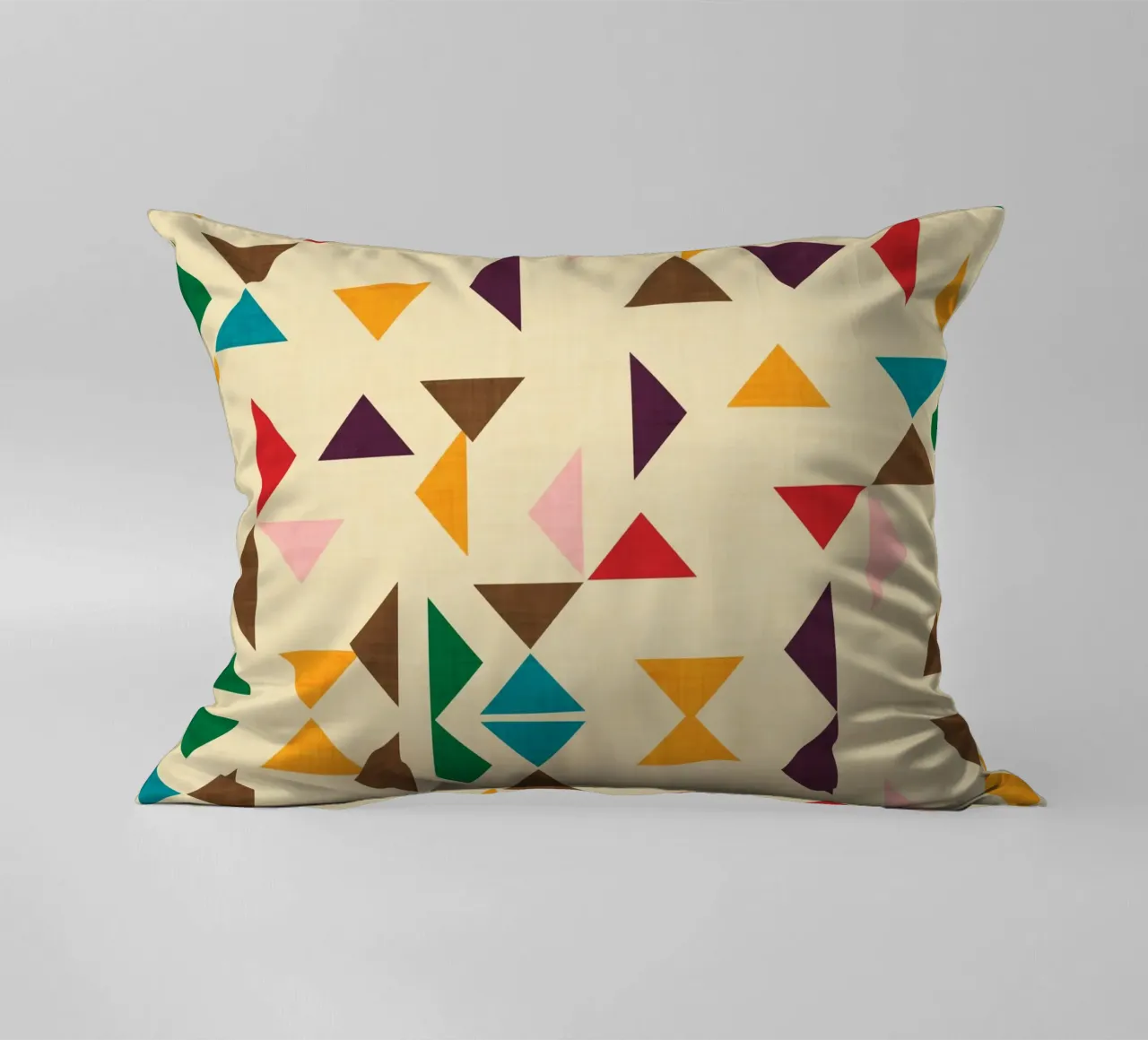 Kilim Triangle Pattern Beige - Mid Century Modern cuscino da susanacosta