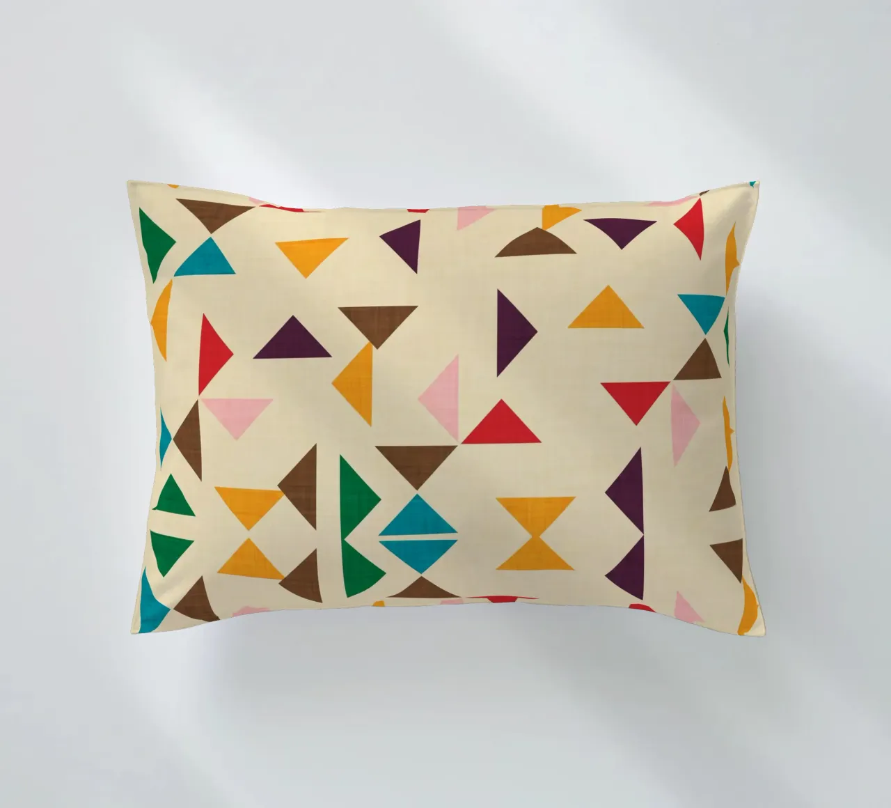 Kilim Triangle Pattern Beige - Mid Century Modern cuscino da susanacosta