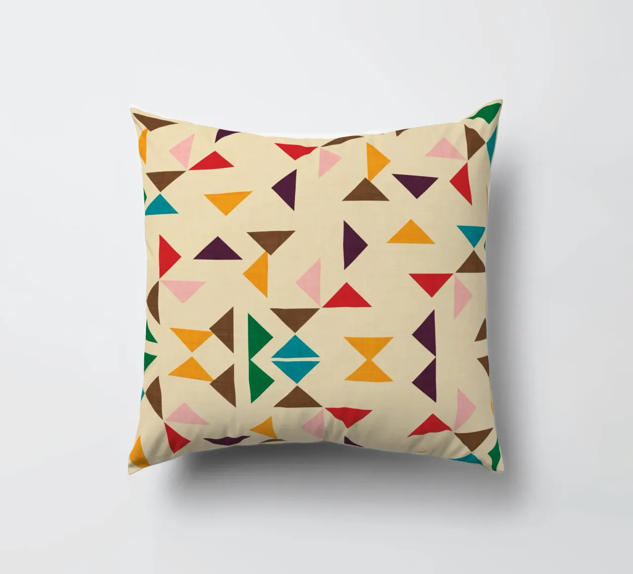 Kilim Triangle Pattern Beige - Mid Century Modern cuscino da susanacosta