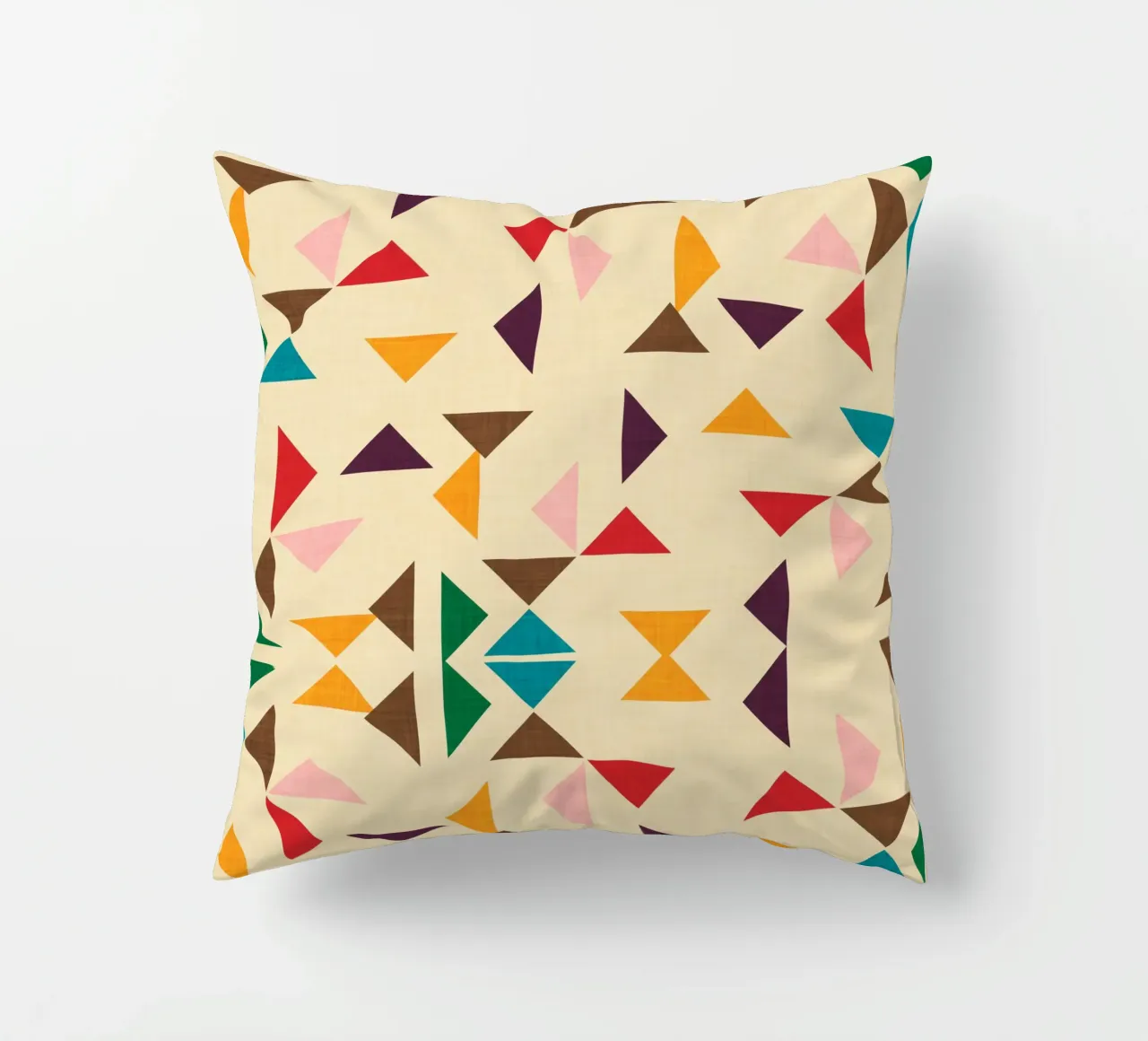 Kilim Triangle Pattern Beige - Mid Century Modern cuscino da susanacosta