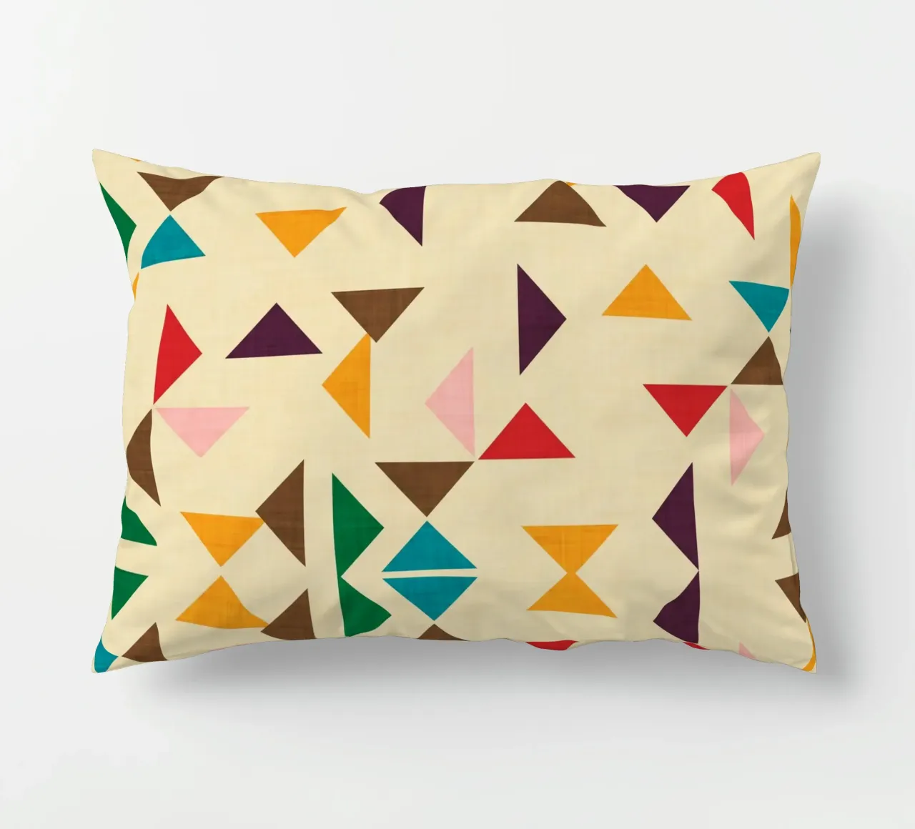 Kilim Triangle Pattern Beige - Mid Century Modern cuscino da susanacosta