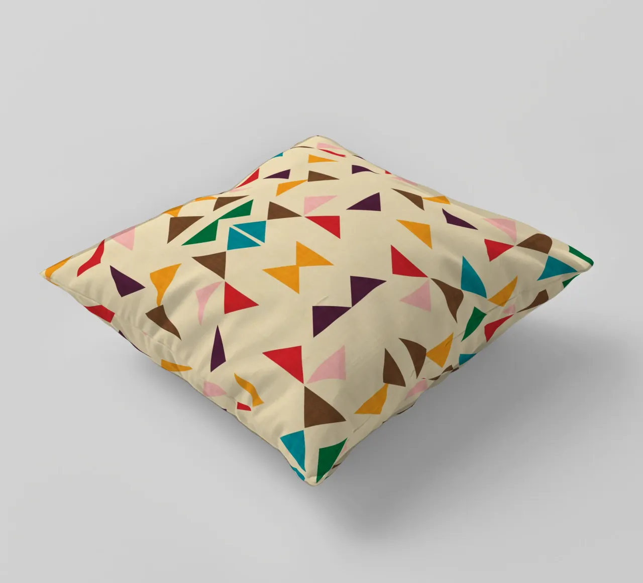 Kilim Triangle Pattern Beige - Mid Century Modern cuscino da susanacosta