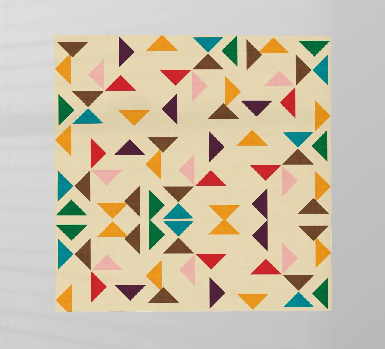 Kilim Triangle Pattern Beige - Mid Century Modern pellicola backlit da susanacosta