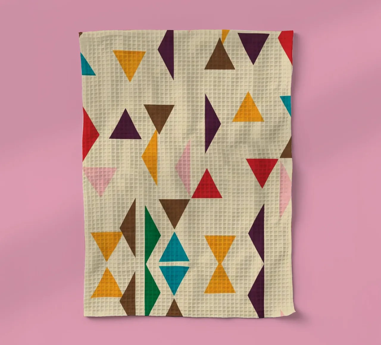 Kilim Triangle Pattern Beige - Mid Century Modern torchon de susanacosta