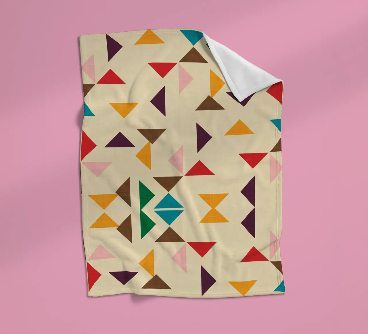 Kilim Triangle Pattern Beige - Mid Century Modern coperta in pile da susanacosta