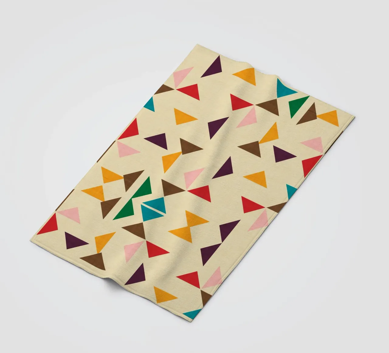 Kilim Triangle Pattern Beige - Mid Century Modern coperta in pile da susanacosta