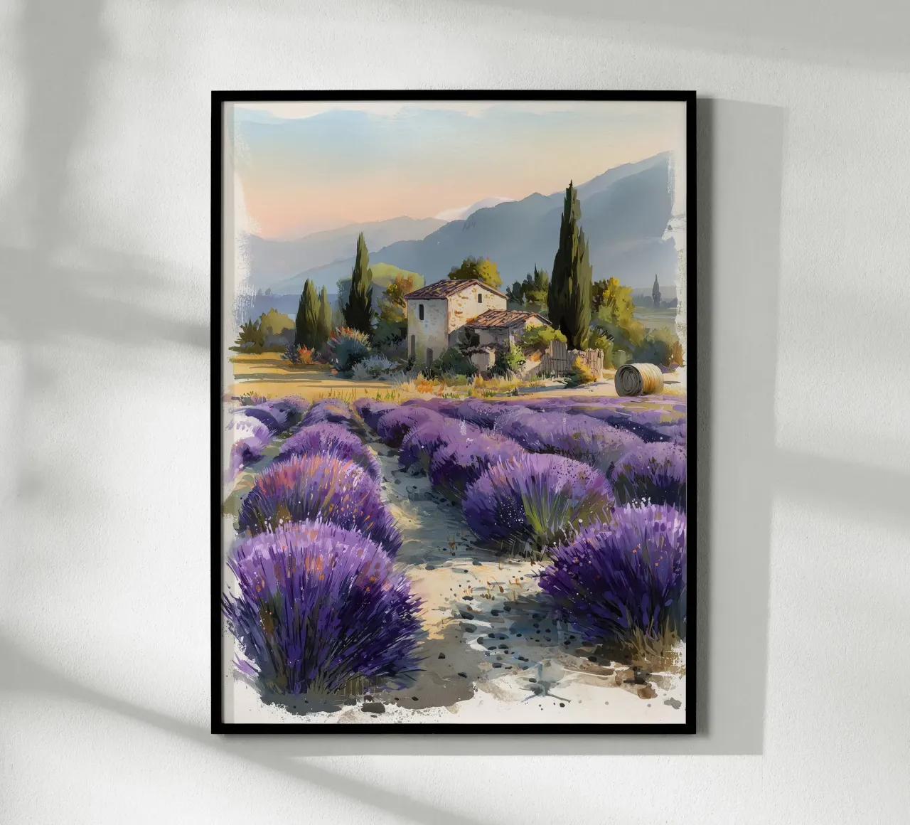 Champ de lavande au mas provençal hahnemühle de Shores & Skies