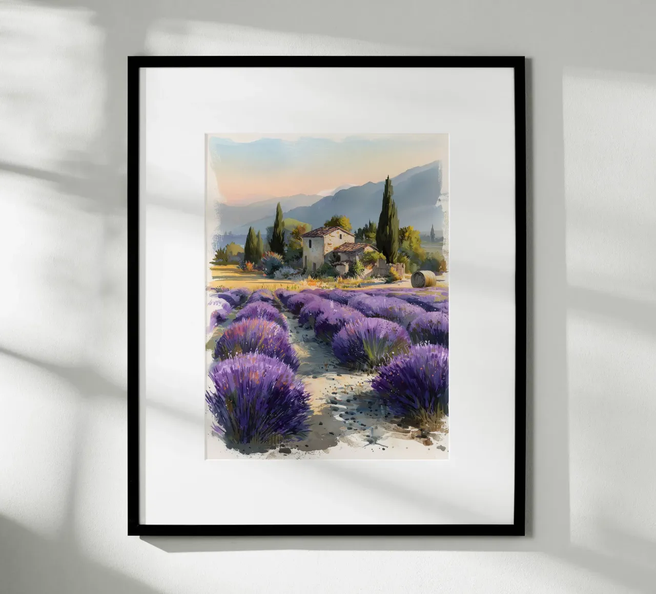 Champ de lavande au mas provençal hahnemühle de Shores & Skies