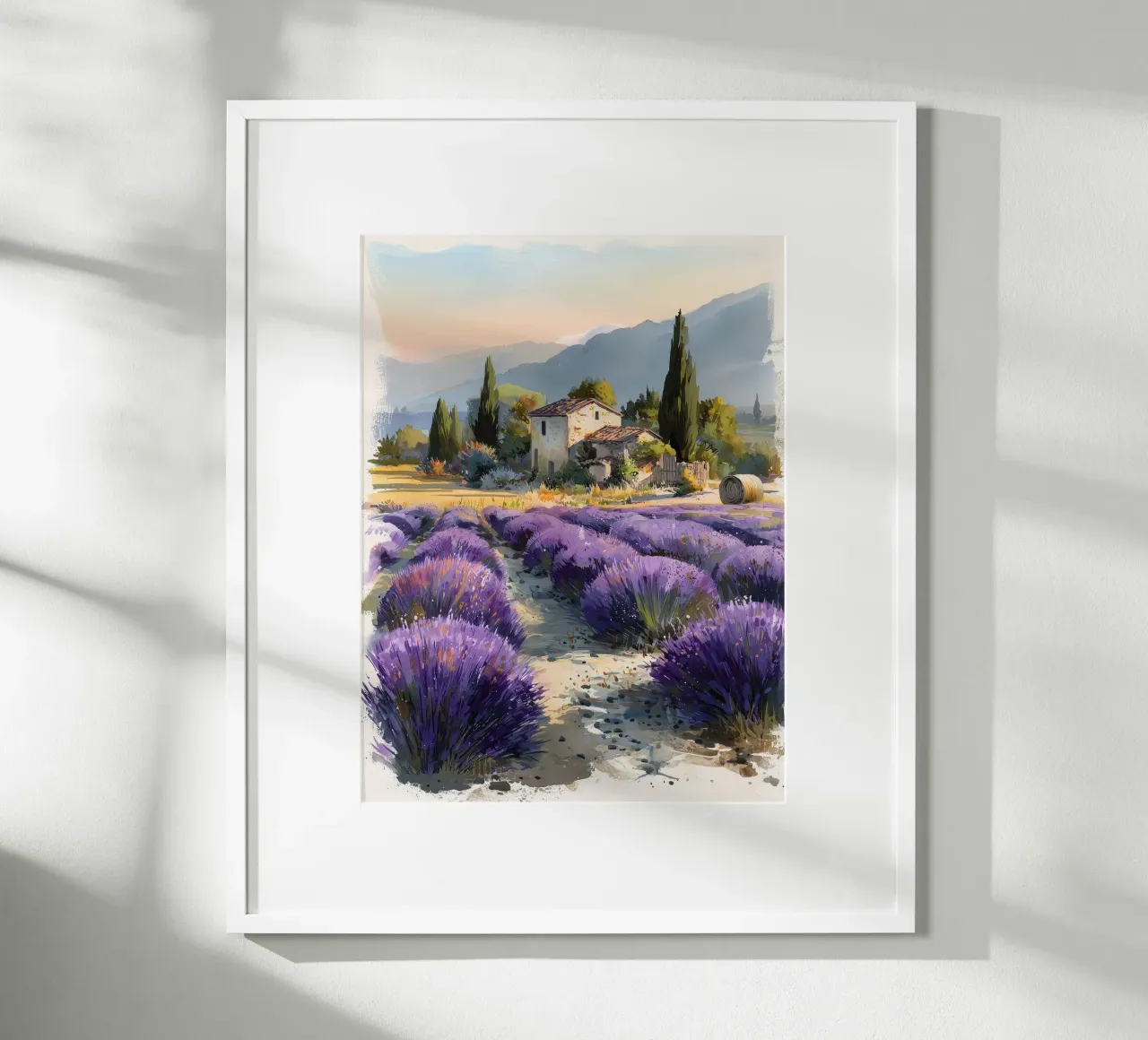 Champ de lavande au mas provençal hahnemühle de Shores & Skies