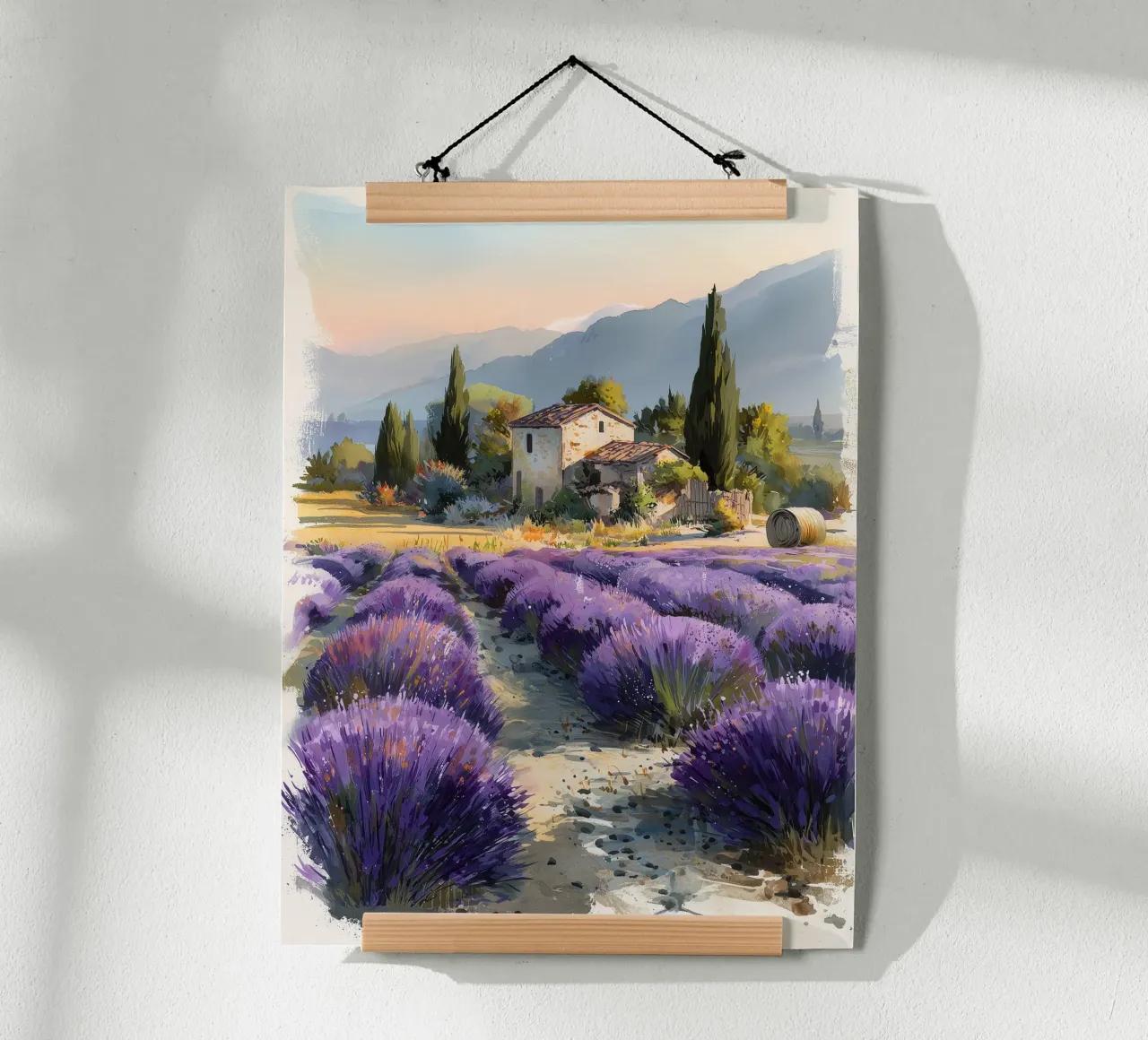 Champ de lavande au mas provençal hahnemühle de Shores & Skies