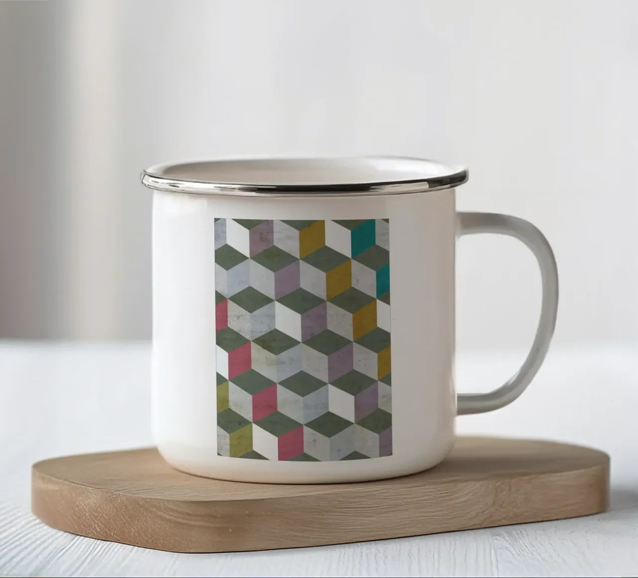 Geometric tazza in smalto da cafelab